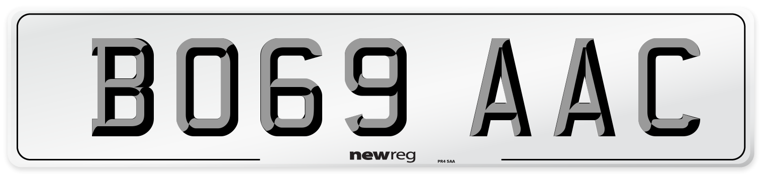 BO69 AAC Number Plate from New Reg